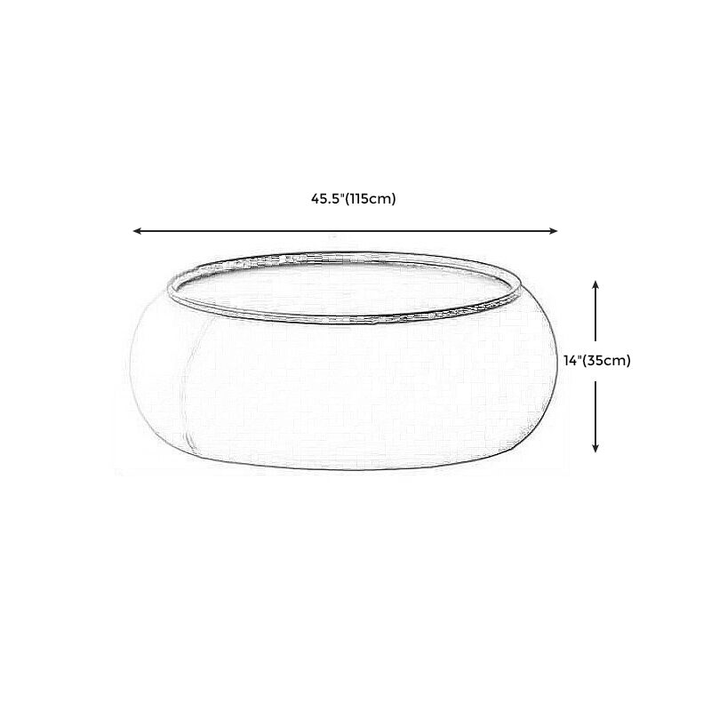 Moderno tavolino di caffè rotondo in legno verde/arancione/arancione con deposito