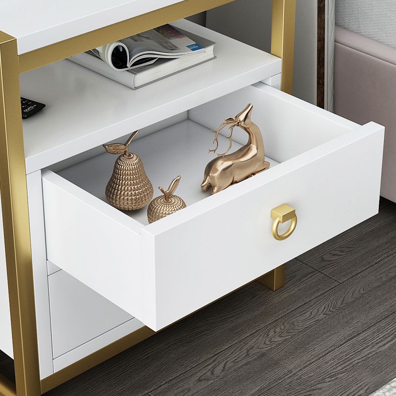 18 pouces H Nightand Imitation Imitation Wood Dather Storage Modern Night Table