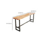 Wood Top Table Metal Black Base Rectangle Bar Table for Patio Use Clearhalo 'Bar Furniture' 'Bar Tables' 'bar_tables' 'furn' 'furn_bar_tables' 'Furniture' 'Kitchen & Dining Furniture' 1200x1200_84a275bf-17f1-44f3-8169-9d36bea5b4bd