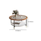 Glass & Slate Round Coffee Table Set Tropical Shelf Included Cocktail Table Clearhalo 'Coffee & Accent Tables' 'Coffee Tables' 'coffee_tables' 'furn' 'furn_coffee_tables' 'Furniture' 'Living Room Furniture' 1200x1200_84a3e7bf-6a41-4db3-b745-e0cb971a114a