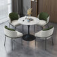 Contemporary Stone Dining Set 1/4/5 Pieces Round Dining Table Set with Padded Chairs Clearhalo 'Dining Room Sets' 'Dining Tables & Seating' 'dining_room_set' 'furn' 'furn_dining_room_set' 'Furniture' 'Kitchen & Dining Furniture' 1200x1200_84a4b75f-206c-4a1c-9478-2ab882b6021a
