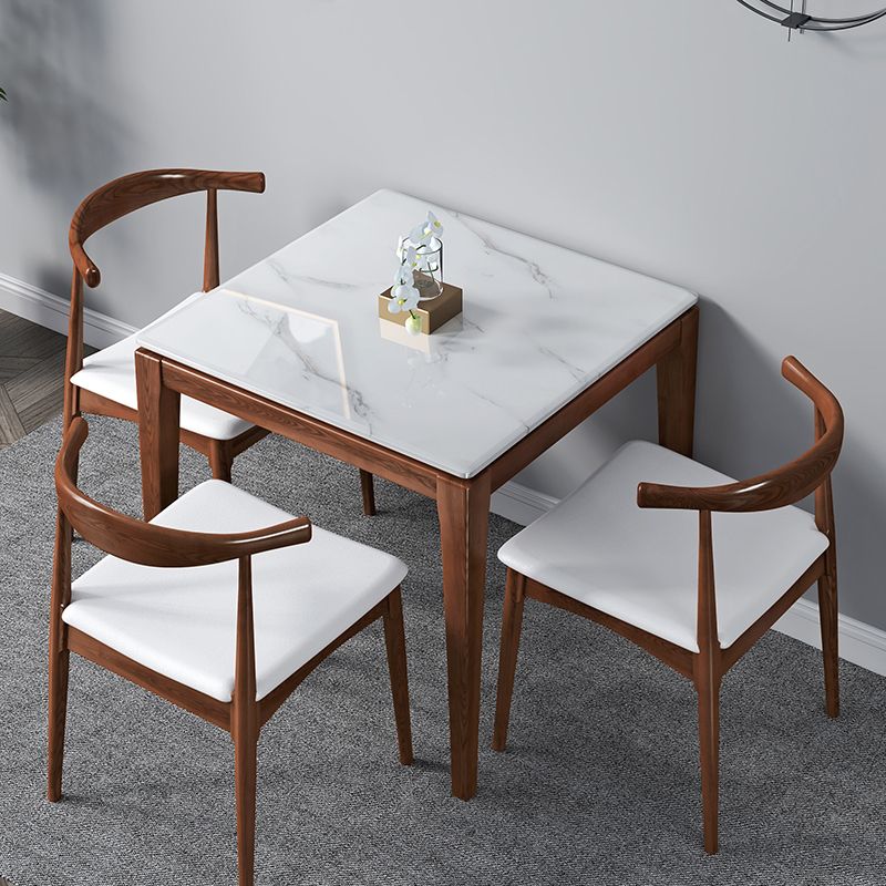 Square Marble Dining Table Industrial Style 4 Legs Table for Dining Room Clearhalo ' dining_table' 'Dining Tables & Seating' 'Dining Tables' 'furn' 'furn_dining_table' 'Furniture' 'furniture_dining_table' 'Kitchen & Dining Furniture' 'kitchen&dining_furn' 'kitchen' 'kitchen_dining_table' 1200x1200_84a4d494-60d6-4e0a-8f1f-5dec4bf44d51