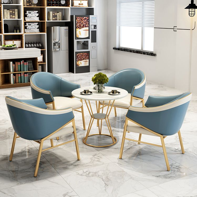 Round Table Dinette Table Traditional Luxury Dinner Room Furniture with Metal Base Clearhalo ' dining_table' 'Dining Tables & Seating' 'Dining Tables' 'furn' 'furn_dining_table' 'Furniture' 'furniture_dining_table' 'Kitchen & Dining Furniture' 'kitchen&dining_furn' 'kitchen' 'kitchen_dining_table' 1200x1200_84a4ed41-b4c5-4f0b-a8ed-afdc1c18a8db