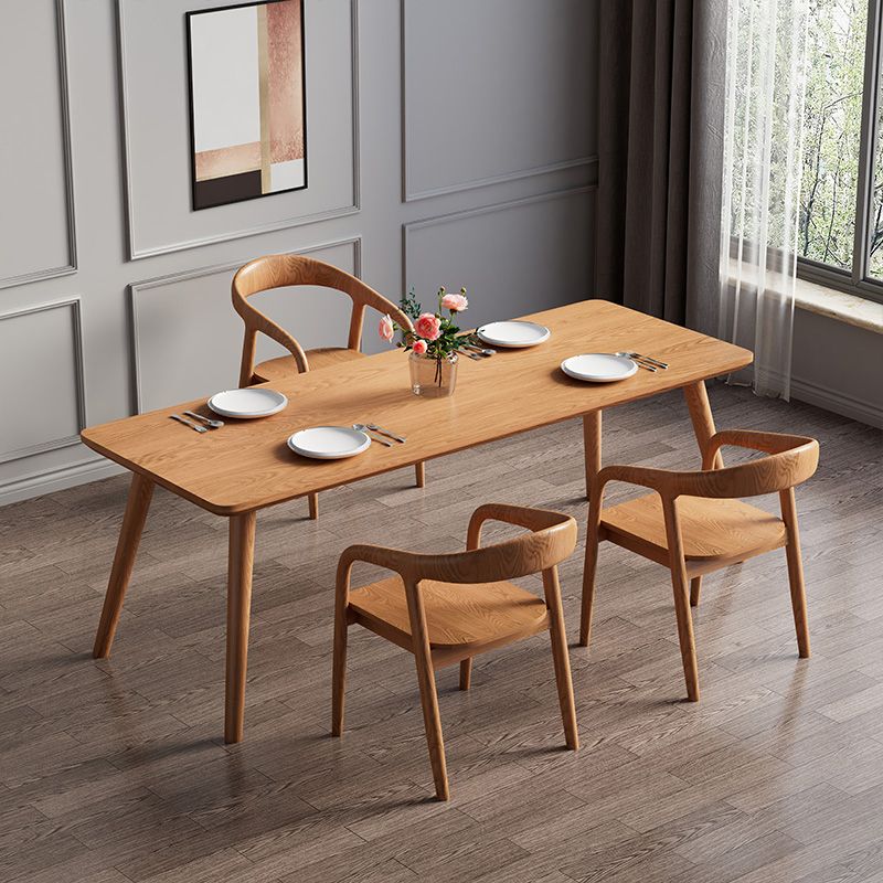 Modern 1/4/5/7 Pieces Dining Set Rectangle Pine Wood Dining Table for Dining Room Kitchen Clearhalo 'Dining Room Sets' 'Dining Tables & Seating' 'dining_room_set' 'furn' 'furn_dining_room_set' 'Furniture' 'Kitchen & Dining Furniture' 1200x1200_84a7d312-85f8-4714-bb4d-e4ab84271072