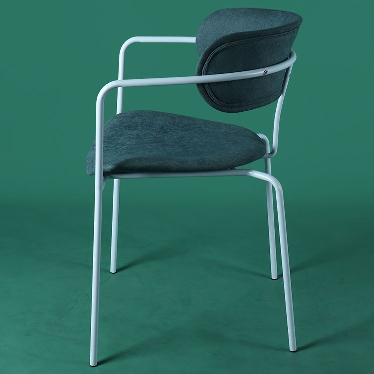 Contemporary Metal Dining Room Chairs Open Back Dining Side Arm Chair for Home Use Clearhalo ' kitchen&dining_furn' 'Dining Chairs' 'Dining Tables & Seating' 'dining_chair' 'furn' 'furn_dining_chair' 'Furniture' 'furniture_dining_chair' 'Kitchen & Dining Furniture' 'kitchen' 1200x1200_84a88dcc-1f2f-417f-8f71-1044d49eec20