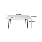 Designer Style White Dining Table Set 1/4/5/7 Pieces Stone and Metal Dinette Set Clearhalo 'Dining Room Sets' 'Dining Tables & Seating' 'dining_room_set' 'furn' 'furn_dining_room_set' 'Furniture' 'Kitchen & Dining Furniture' 1200x1200_84a8f10b-5767-418d-a0cf-21456c8f312e