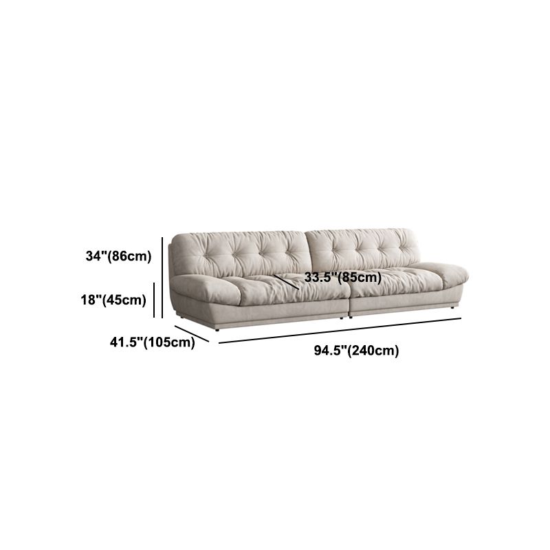 Faux Leather/ Suede Contemporary Tufted Split-Back Settee Sofa Clearhalo 'furn' 'furn_sofas' 'Furniture' 'Living Room Furniture' 'Sofa' 'sofas' 1200x1200_84a912ba-eddf-46d4-bd78-ada4813b0d9c