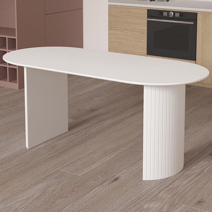 Contemporary Style Stone Dining Table Double Pedestal Table for Dining Room Clearhalo ' dining_table' 'Dining Tables & Seating' 'Dining Tables' 'furn' 'furn_dining_table' 'Furniture' 'furniture_dining_table' 'Kitchen & Dining Furniture' 'kitchen&dining_furn' 'kitchen' 'kitchen_dining_table' 1200x1200_84a91562-fd24-416e-868b-cbdaca12c4b1