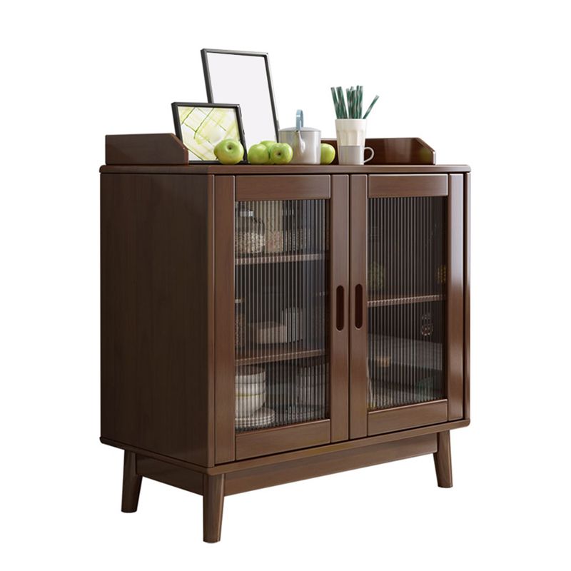 Rubber Wood Dining Server Contemporary Living Room Sideboard with Door Clearhalo 'buffet_sideboard' 'Buffets & Sideboards' 'furn' 'furn_buffet_sideboard' 'Furniture' 'Kitchen & Dining Furniture' 1200x1200_84a96d3b-1c0f-4e42-a0d0-1de31238d051