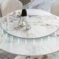 Contemporary Stone Turntable Dining Set Stone 1/2/5/7 Pieces Dining Furniture for Home Clearhalo 'Dining Room Sets' 'Dining Tables & Seating' 'dining_room_set' 'furn' 'furn_dining_room_set' 'Furniture' 'Kitchen & Dining Furniture' 1200x1200_84a9ae35-377c-4363-b117-ec6ae4c6a31e