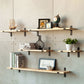 Contemporary Floating Bookshelf Wooden Natural Closed Back Bookcase
