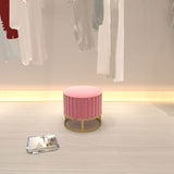 Modern Pouf Ottoman Velvet Upholstered Tear Resistant Round Ottoman with Chair Legs Clearhalo 'furn' 'furn_ottomans_poufs' 'Furniture' 'Living Room Furniture' 'Ottomans & Poufs' 'ottomans_poufs' 1200x1200_84ac263e-f9f8-4976-b0e8-1f7b6411b525