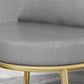 Glam Style 21.65 " Wide Pillow Back Metal Frame Sponge Arm Chair