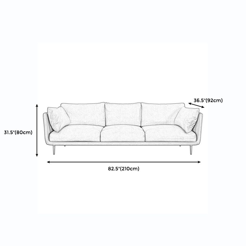 Modernism Standard Sofa 3/4-seat Tuxedo Arm Sofa for Living Room Clearhalo 'furn' 'furn_sofas' 'Furniture' 'furniture_sofas' 'kitchen' 'kitchen_sofas' 'Living Room Furniture' 'Sofa' 'sofas' 1200x1200_84ae44d2-25d6-41b1-be75-08405a309808