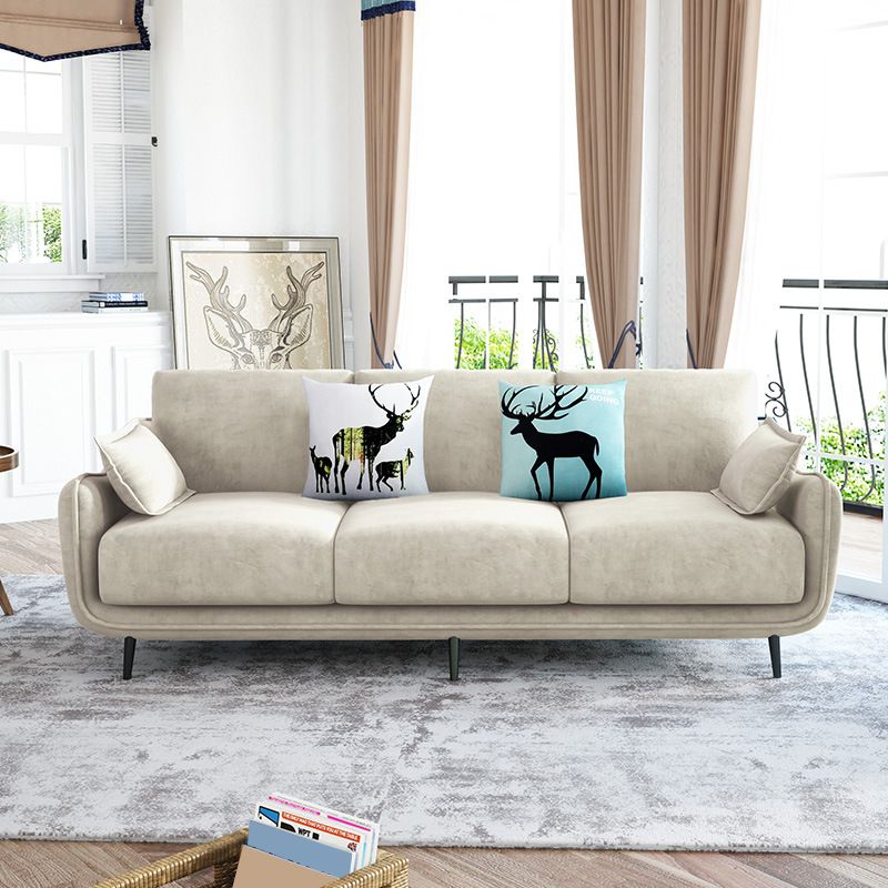 Pure Color Sofa Flared Arm Slipcovered Sofa for Room and Home Clearhalo 'furn' 'furn_sofas' 'Furniture' 'furniture_sofas' 'kitchen' 'kitchen_sofas' 'Living Room Furniture' 'Sofa' 'sofas' 1200x1200_84ae4fb6-7462-4ac9-8ce7-f7c9f4be75c8