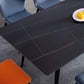Rectangle 4 Legs Industrial Style Dining Table Sintered Stone Fixed Table for Kitchen Clearhalo ' dining_table' 'Dining Tables & Seating' 'Dining Tables' 'furn' 'furn_dining_table' 'Furniture' 'furniture_dining_table' 'Kitchen & Dining Furniture' 'kitchen&dining_furn' 'kitchen' 'kitchen_dining_table' 1200x1200_84afb006-1eef-4e9e-8ccc-fde34c3f97f2
