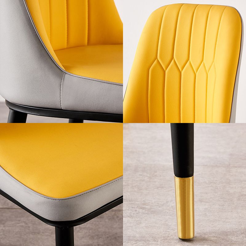 Nordic Style Metal Dining Accent Chair Dining Room Armless Dining Chairs Clearhalo ' kitchen&dining_furn' 'Dining Chairs' 'Dining Tables & Seating' 'dining_chair' 'Furniture' 'furniture_dining_chair' 'Kitchen & Dining Furniture' 'kitchen' 1200x1200_84b05d69-fa50-4757-a091-81854a216074