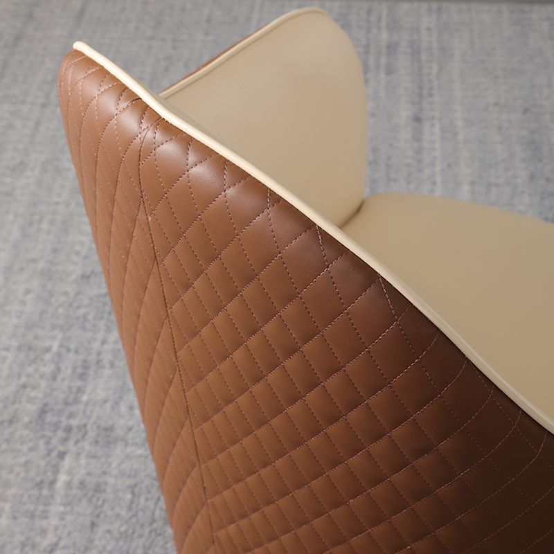 Round Base Style Side Chair Leather Lounge Chair for Living Room Clearhalo 'Accent Chairs' 'accent_chairs' 'Chairs & Seating' 'furn' 'furn_accent_chairs' 'Furniture' 'Living Room Furniture' 1200x1200_84b1e65b-90c7-4faf-84d1-22d65e7f3716