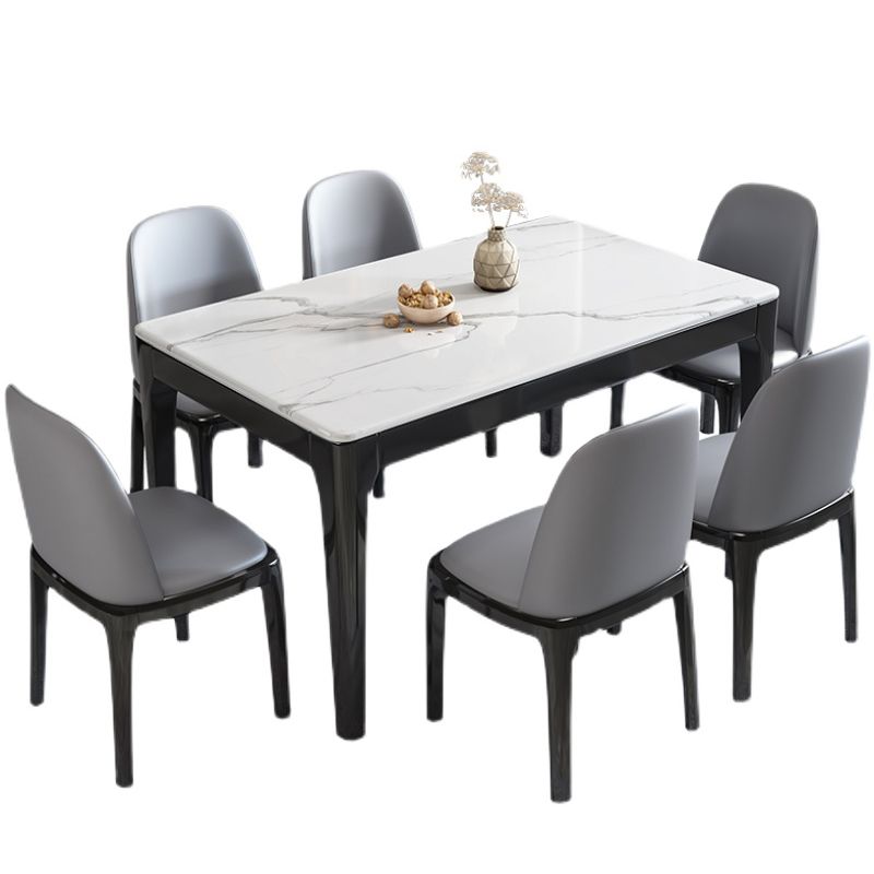 Industrial Sintered Stone Dining Table Solid Wood Dining Table for Dining Room Clearhalo 'Dining Tables & Seating' 'Dining Tables' 'dining_table' 'furn' 'furn_dining_table' 'Furniture' 'furniture_dining_table' 'Kitchen & Dining Furniture' 'kitchen' 'kitchen_dining_table' 1200x1200_84b1f1ee-fc39-4d49-925c-a3977aeb5168