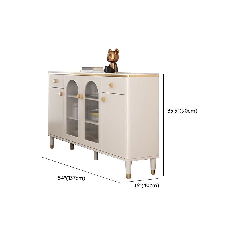 Porte di vetro contemporanee Display mobile per gambe legno per soggiorno