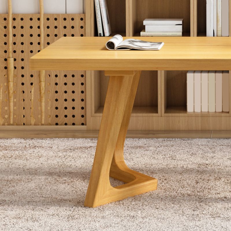 Modern Solid Wood Furniture 1/2/5/7 Pcs Standard Height Dining Room Table Set in Natural Clearhalo 'Dining Room Sets' 'Dining Tables & Seating' 'dining_room_set' 'furn' 'furn_dining_room_set' 'Furniture' 'Kitchen & Dining Furniture' 1200x1200_84b2c5dc-a493-4256-abcd-f0af1e78758f