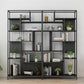 Open Back Shelf Bookcase Glam Vertical Bookcase for Study Room