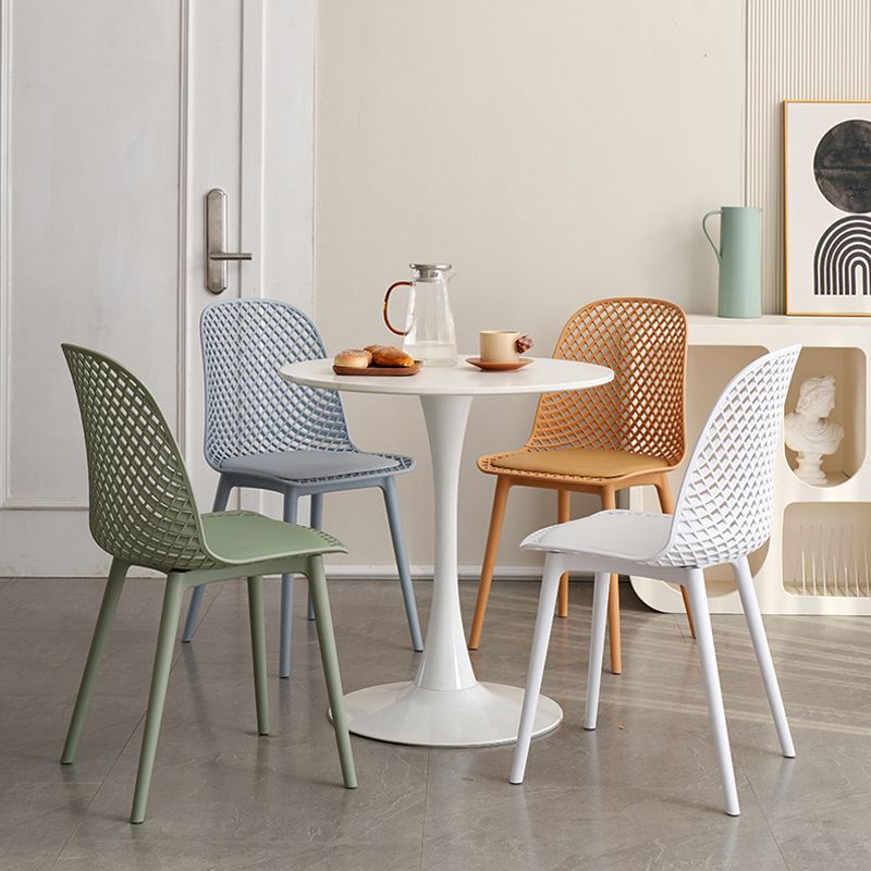 Nordic Cross Back Side Chair Plastic Indoor Chair for Dining Room Bedroom Clearhalo 'Dining Chairs' 'Dining Tables & Seating' 'dining_chair' 'furn' 'furn_dining_chair' 'Furniture' 'Kitchen & Dining Furniture' 1200x1200_84b366df-c5d0-407a-a365-a43d90aa4607