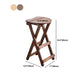 Taburete de bar plegable sin brazos, asiento redondo moderno, taburete de bar con reposapiés de madera