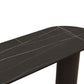 Modern Stone and Steel Dinette Table Double Pedestal Dining Room Black Frame Table Clearhalo 'Dining Tables & Seating' 'Dining Tables' 'dining_table' 'furn' 'furn_dining_table' 'Furniture' 'furniture_dining_table' 'Kitchen & Dining Furniture' 'kitchen' 'kitchen_dining_table' 1200x1200_84b4b52b-45ca-4d8e-a174-04bdb79424d0