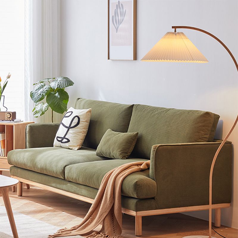 Nordic Fabric Square Arm Standard Sofa Loose Back Settee with Wooden Legs Clearhalo 'furn' 'furn_sofas' 'Furniture' 'furniture_sofas' 'Living Room Furniture' 'Sofa' 'sofas' 1200x1200_84b7ef51-fa0d-4082-af48-a673b85cea70