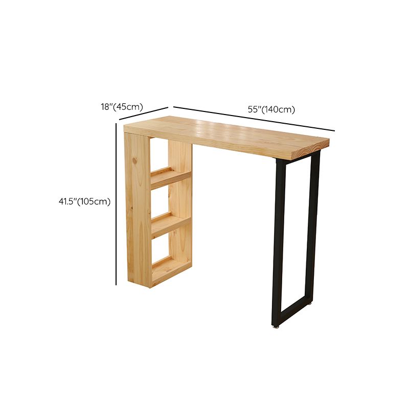 Indoor Contemporary Bar Dining Table Rectangle Pine Wood Bar Table Clearhalo 'Bar Furniture' 'Bar Tables' 'bar_tables' 'furn' 'furn_bar_tables' 'Furniture' 'Kitchen & Dining Furniture' 1200x1200_84b7f40f-a8a8-44be-b4ac-4ed1ef3baafe
