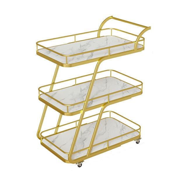 Tavolo da preparazione a rotolamento contemporaneo 35.43 "H tavolo di preparazione in metallo per sala da pranzo