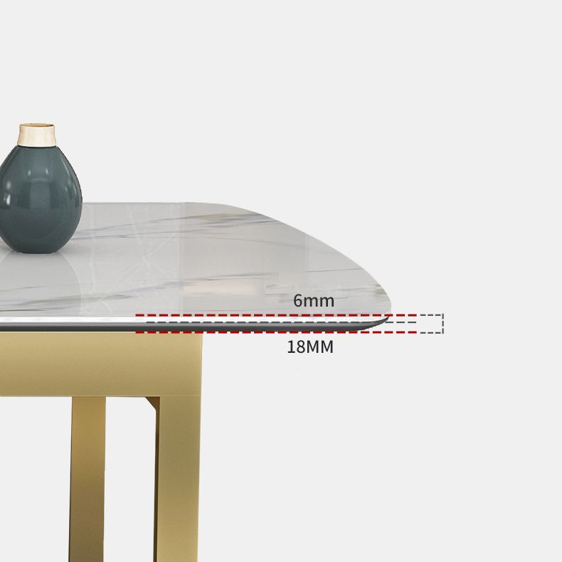 Glam 1/4/5/7 Pieces Dining Table Set with White Sintered Stone Top Scalable Dinette Set Clearhalo 'Dining Room Sets' 'Dining Tables & Seating' 'dining_room_set' 'furn' 'furn_dining_room_set' 'Furniture' 'furniture_dining_room_set' 'Kitchen & Dining Furniture' 1200x1200_84b93ac5-7b26-4e53-82c3-2058fb9bd34a