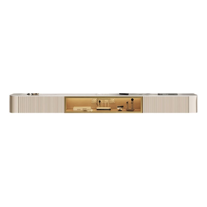 Moderner TV-Wandschrank aus Kunstholz und Massivholz mit Glastür
