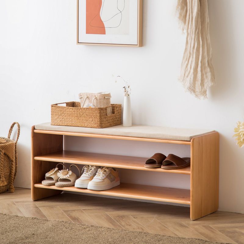 Modern Solid Color Bench with Storage Brown Rectangle Bench with Legs Clearhalo 'Benches' 'Chairs & Seating' 'furn' 'furn_benches' 'Furniture' 'Living Room Furniture' 1200x1200_84ba8e78-b362-4a41-9dab-d4d7fbdde1ee