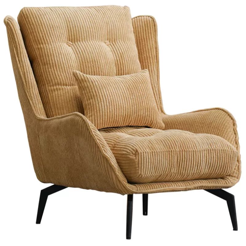 Corduroy Chair 30.70" L x 37.00" W x 46.45" H Tufted Cushions Chair Clearhalo 'Accent Chairs' 'accent_chairs' 'Chairs & Seating' 'furn' 'furn_accent_chairs' 'Furniture' 'Living Room Furniture' 1200x1200_84bac216-b572-41cf-b475-d917c713c7c7