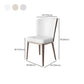 Contemporary Metal Dining Chair Faux Leather Armless Dining Chair for Home Use