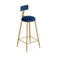 Scandinavian Footrest Counter Chair Low Back Round Upholstered Counter-height Stool Clearhalo 'Bar Furniture' 'Bar Stools' 'bar_stools' 'furn' 'furn_bar_stools' 'Furniture' 'furniture_bar_stools' 'Kitchen & Dining Furniture' 1200x1200_84bbe7ce-a981-48e3-92f2-9c2216d4e08b