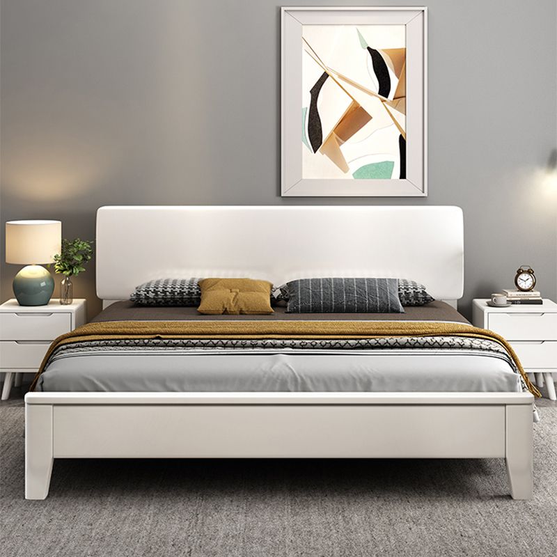 Scandinavian Wood Bed Frame Custom Gold Legs Standard Bed for Bedroom Clearhalo 'Bedroom Furniture' 'Beds' 'furn' 'furn_beds' 'Furniture' 1200x1200_84bbf8e9-0ce5-45d1-a6ed-605718c8bb03