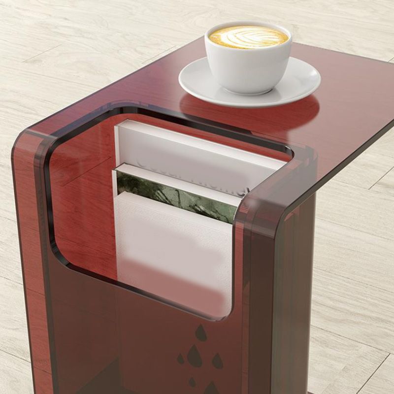 Contemporary Sofa Side Accent Table Plastic Pedestal Living Room with Storage Clearhalo 'Coffee & Accent Tables' 'End & Side Tables' 'end_side_tables' 'furn' 'furn_end_side_tables' 'Furniture' 'Living Room Furniture' 1200x1200_84bc64b7-f917-4fd4-99c3-9823f55186ee