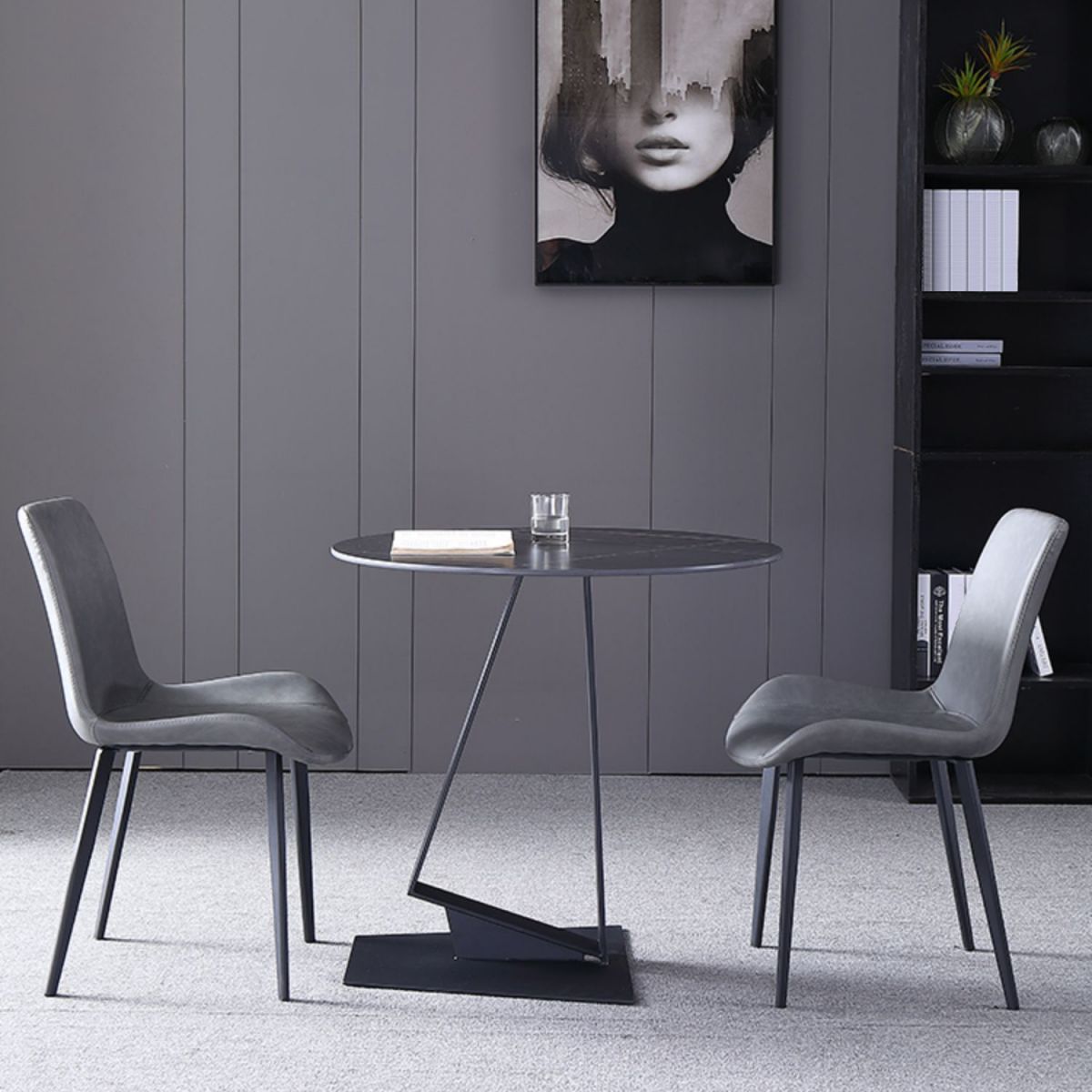 Luxury Sintered Stone Dining Table Single Pedestal Base Round Table for Home Clearhalo ' dining_table' 'Dining Tables & Seating' 'Dining Tables' 'furn' 'furn_dining_table' 'Furniture' 'furniture_dining_table' 'Kitchen & Dining Furniture' 'kitchen&dining_furn' 'kitchen' 'kitchen_dining_table' 1200x1200_84c08a1b-d117-4bdc-96c7-4ce54427be59