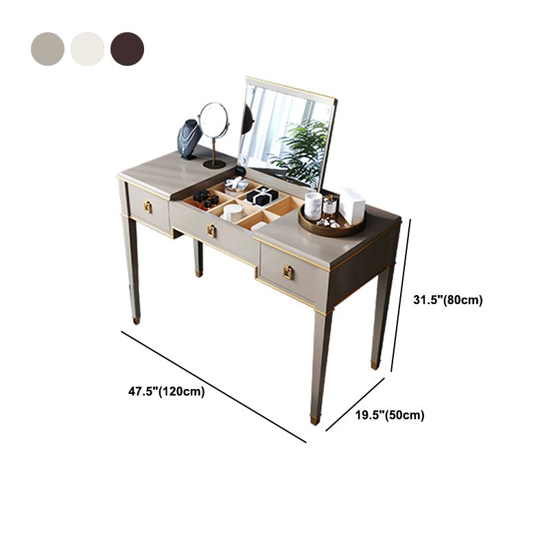 Solid Wood Make-up Vanity Mirrored Vanity Set with Padded Stool Clearhalo 'Bedroom Furniture' 'furn' 'furn_makeup_vanities' 'Furniture' 'Makeup Vanities' 'makeup_vanities' 1200x1200_84c32a5e-f9d9-45ef-856d-d31c54e554b8
