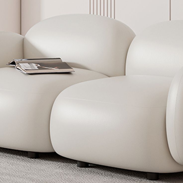 Sedute glam a braccio quadrato cuscini bianchi di divano soggiorno standard