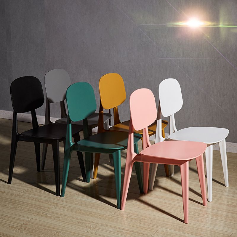 Scandinavian Conference Plastic Side Chair Matte Finish Open Back Dining Chair Clearhalo ' kitchen&dining_furn' 'Dining Chairs' 'Dining Tables & Seating' 'dining_chair' 'furn' 'furn_dining_chair' 'Furniture' 'furniture_dining_chair' 'Kitchen & Dining Furniture' 'kitchen' 1200x1200_84c3712c-d70a-4f5e-bc1c-4b9774b8a8b8