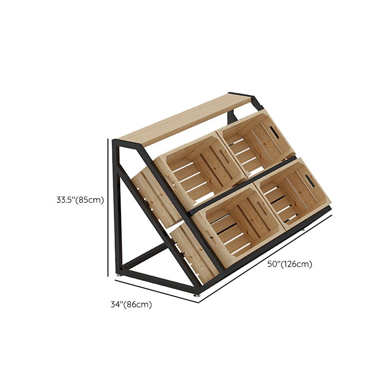 Freestanding Wooden Wine Rack Bottle Industrial Bottle Rack in Natural Wood Clearhalo 'furn' 'furn_wine_racks' 'Furniture' 'Kitchen & Dining Furniture' 'Wine Racks' 'wine_racks' 1200x1200_84c5a97e-99cc-4da1-a0f0-32a3b1f6f1bb