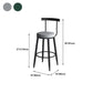 Modern Matte Finish Velvet Counter Stool Low Back Home Barstool