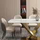 Contemporary Dining Set Rectangular Dining Table with X-shaped Metal Shelf Clearhalo 'Dining Room Sets' 'Dining Tables & Seating' 'dining_room_set' 'furn' 'furn_dining_room_set' 'Furniture' 'furniture_dining_room_set' 'Kitchen & Dining Furniture' 'kitchen&dining_furn' 'kitchen' 1200x1200_84c85d54-be46-4678-a636-a0ead5eeabcc
