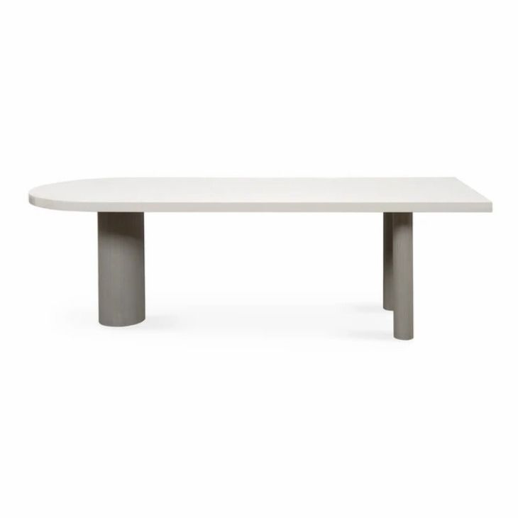 Free Form Minimalist Style Dining Table White Tone Fixed Table with 3 Legs Clearhalo ' dining_table' 'Dining Tables & Seating' 'Dining Tables' 'furn' 'furn_dining_table' 'Furniture' 'furniture_dining_table' 'Kitchen & Dining Furniture' 'kitchen&dining_furn' 'kitchen' 'kitchen_dining_table' 1200x1200_84c861f3-f277-49ff-bb63-d6faa14302ba