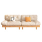 Scandinavian Solid Color Sofa 32.67" Wide Armless Tufted Back Sofa