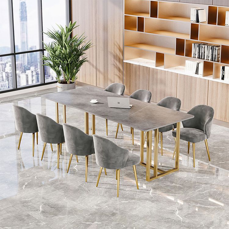 Rechteckiger Büroschreiber für industriellen Stil Sintered Stone Writes Desk